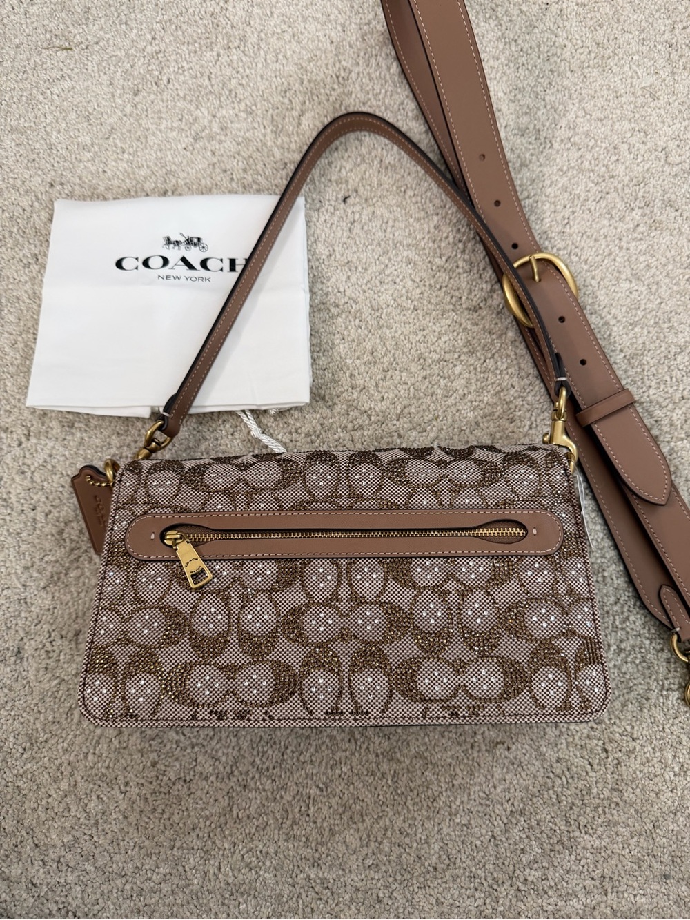 COACH Crystal tabby 26 - Mushroom * NWT - Picture 3 of 4